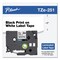 Brother P-Touch 0.94 in. x 26.2 ft. TZe Standard Adhesive Laminated Labeling Tape - Black on White